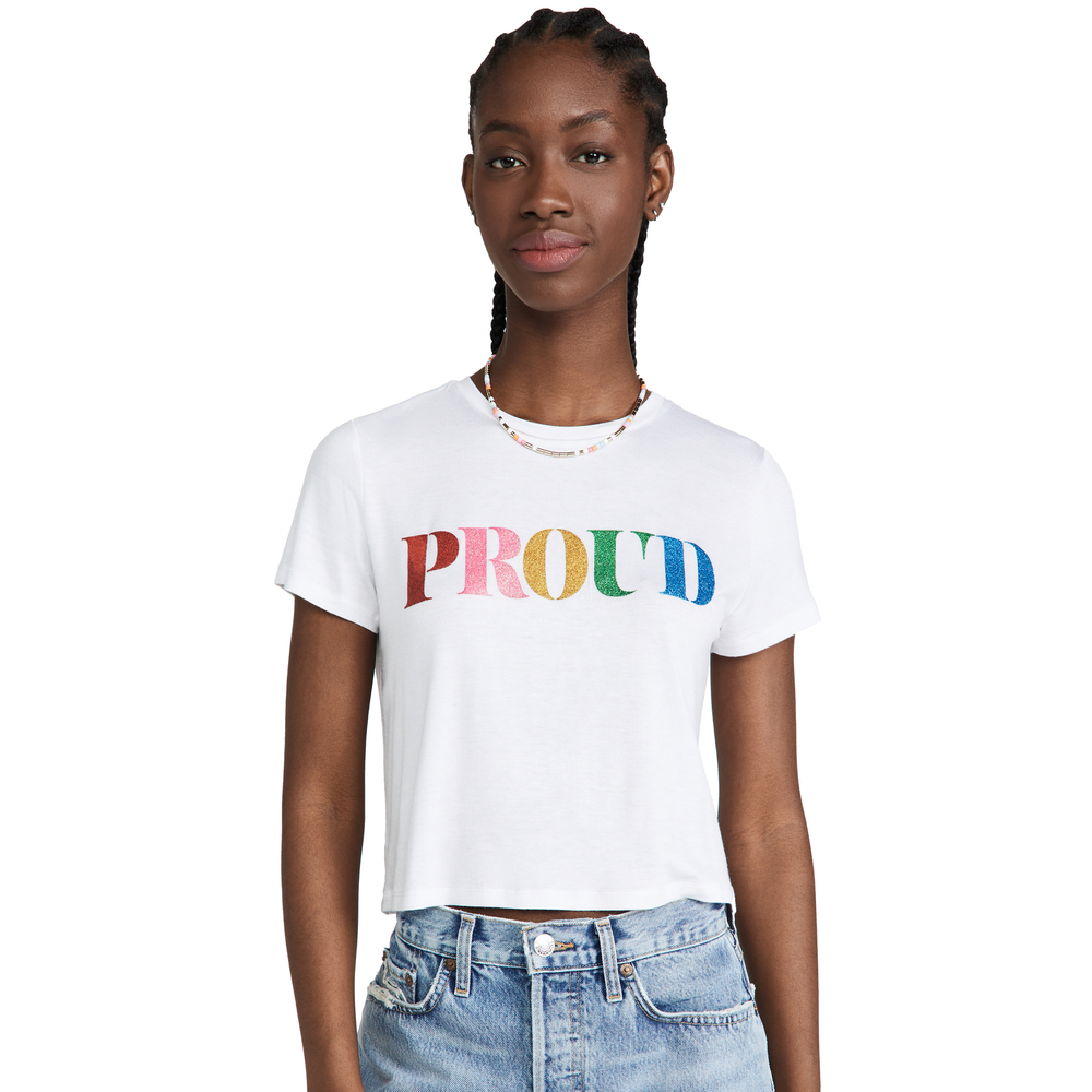 Beach Riot Pride T-Shirt Glitter Rainbow SM